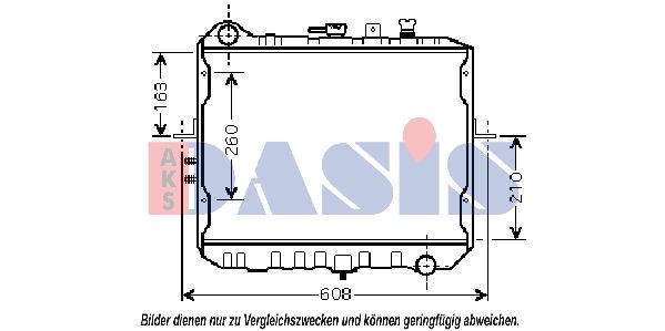 AKS DASIS Радиатор, охлаждение двигателя 510105N